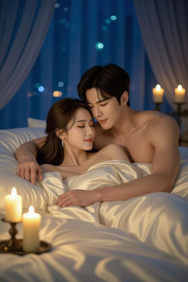 Romantic candlelit couple