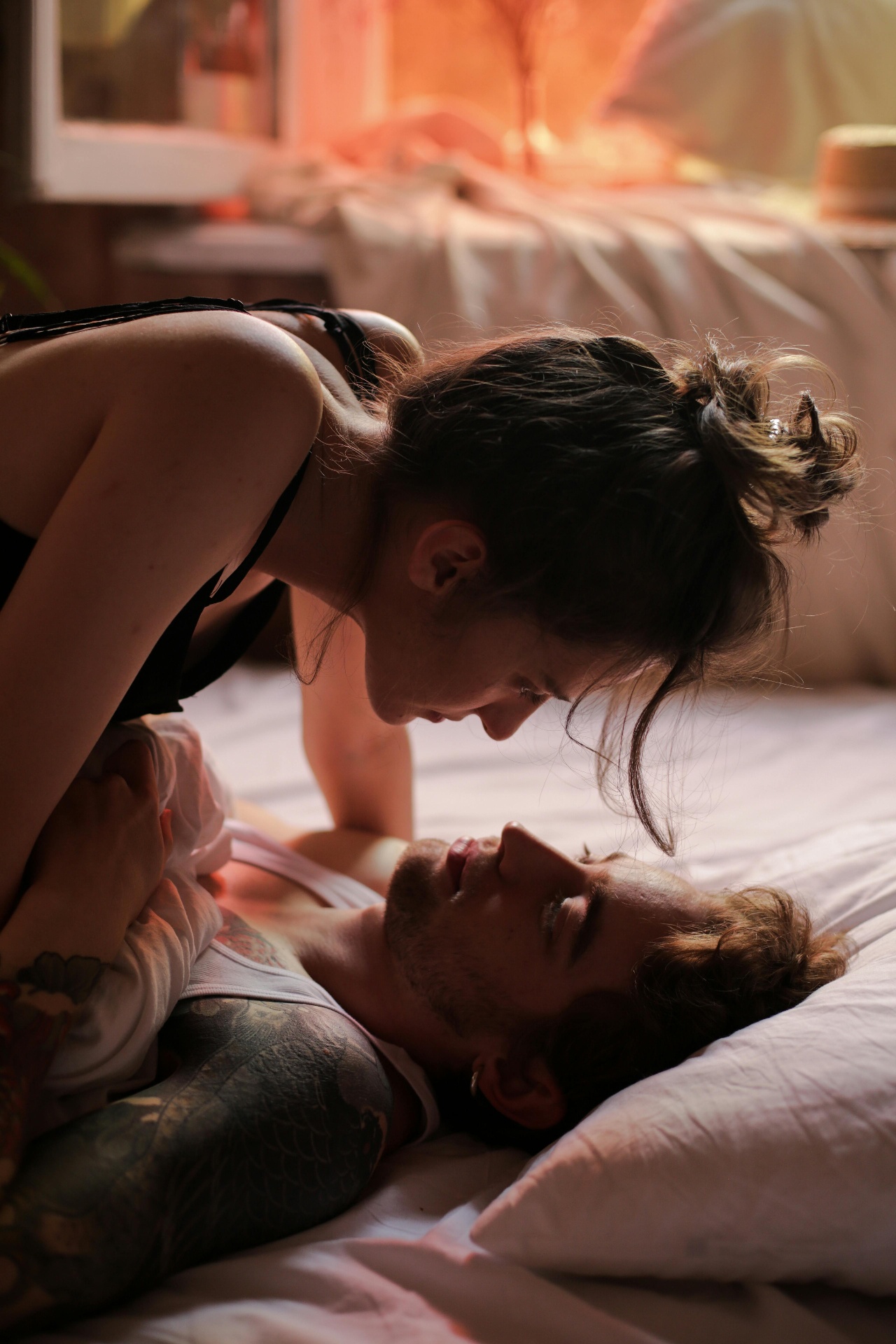 Romantic couple in warm light